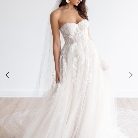 Wtoo Strapless Corset Tulle Wedding Dress - Picture 1 of 8